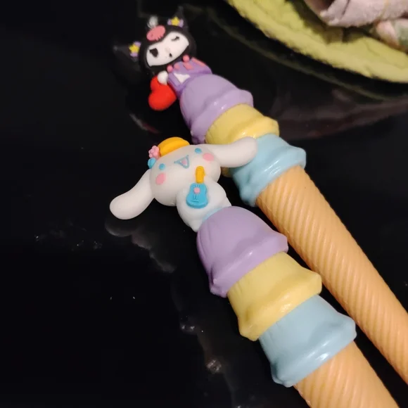 Cute Character INK PENS with Purple and Yellow Accents - Picture 2 of 6